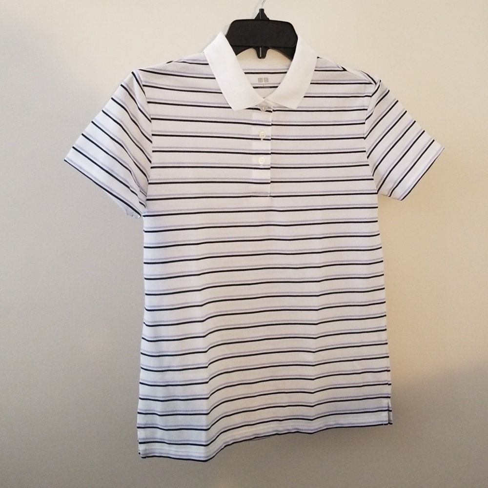 Uniqlo striped t-shirt with collar